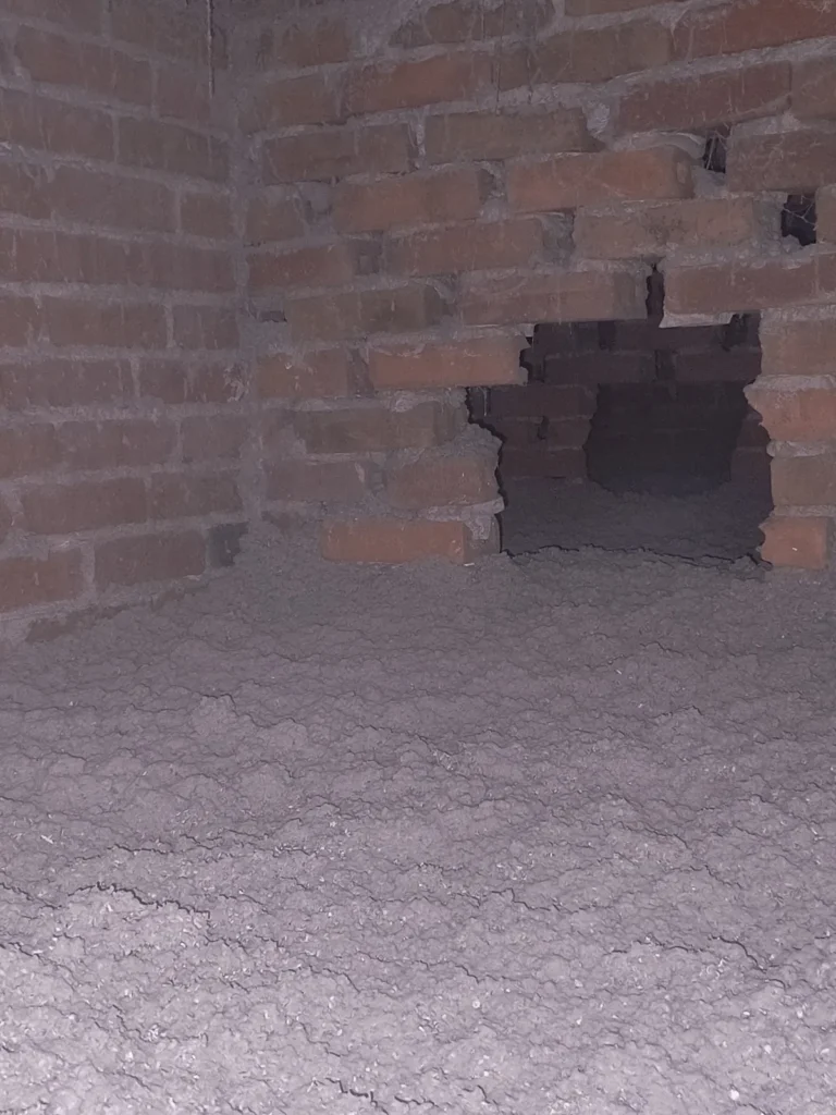 Otwór technologiczny po zabezpieczeniu.